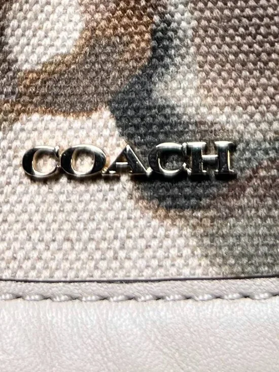 COACH F28019 Madison Floral Camo Print Fabric/Leather Phoebe Shoulder Bag - Picture 7 of 9